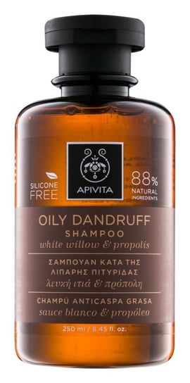 Apivita, Oily Dandruff White Willow & Propolis, Szampon Przeciwłupieżowy, 250 ml APIVITA
