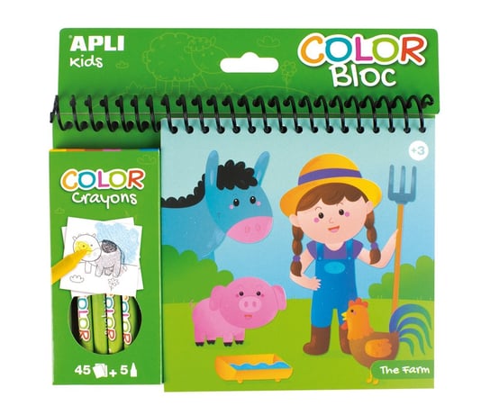 Apli Kids Kolorowanka z kredkami Farma APLI Kids