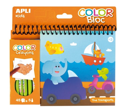 Apli Kids Kolorowanka z kredkami Transport APLI Kids