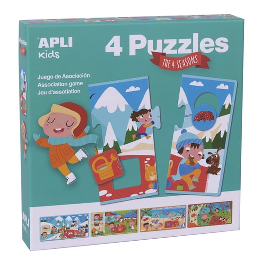Apli kids, puzzle, Cztery pory roku, 4x4 el. APLI Kids