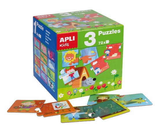 Apli kids, puzzle, dla dzieci , 3x24 el. APLI Kids