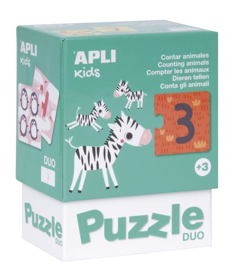 Apli kids, puzzle, Liczenie zwierzątek, dwuczęściowe, 12w1 APLI Kids