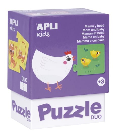 Apli kids, puzzle, Mamy i ich dzieci, dwuczęściowe, 12w1 APLI Kids
