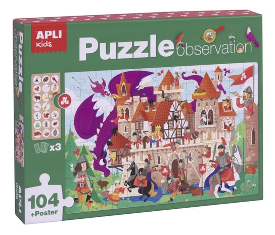 Apli kids, puzzle, Zamek, obserwacyjne, 104 el. APLI Kids