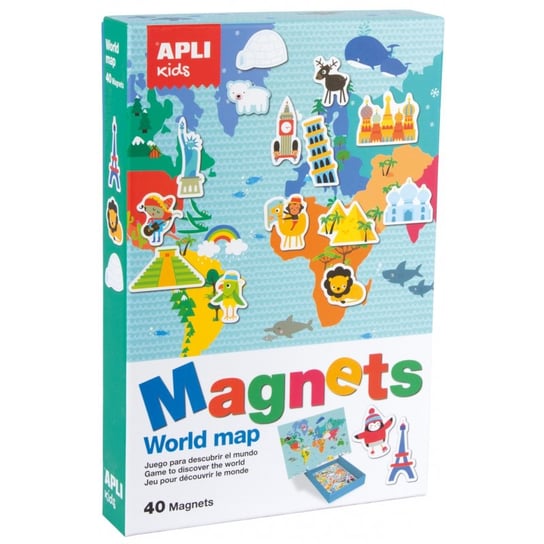 Apli Kids, układanka magnetyczna Mapa świata APLI Kids