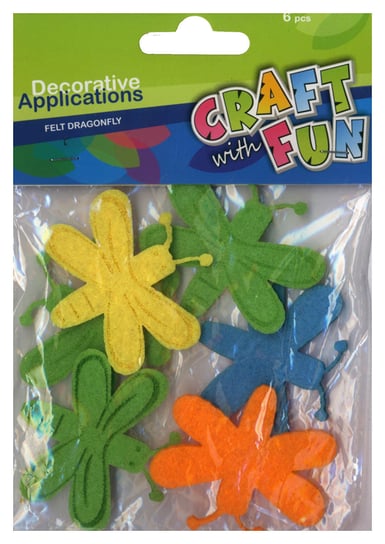 Aplikacje dekoracyjne filcowe Motylki, Craft With Fun, Craft With Fun