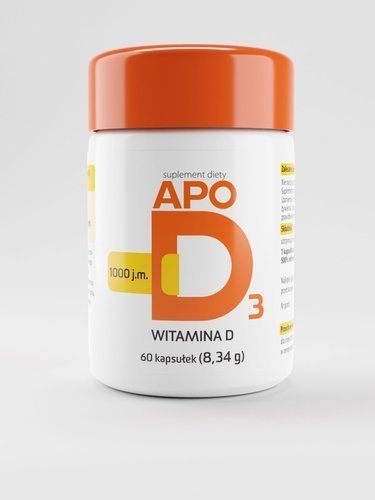 Apotex, Apod3 Suplement Diety Z Witaminą D 1000, 60 kapsułek Apotex