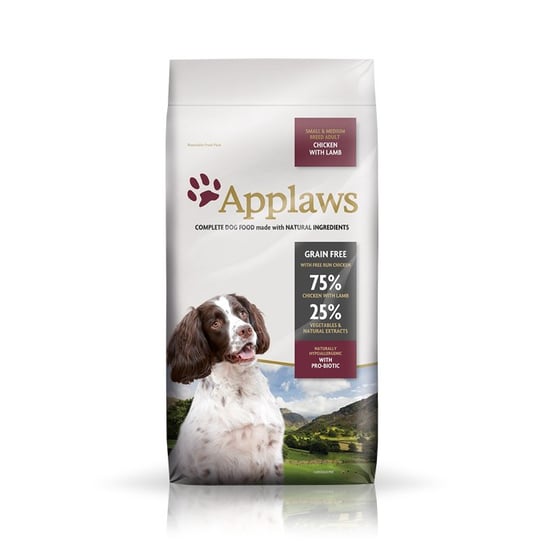 Applaws, karma dla psów, Adult Dog Small &amp, medium kurczak z jagnięciną, 7,5kg. Applaws