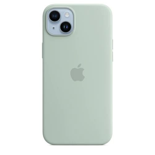 Apple, Etui na telefon, Iphone 14 Plus, Silikonowe, Zielone Apple