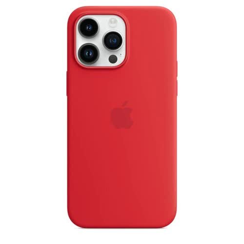 Apple, Etui na telefon, Iphone 14 Pro Max, Silikonowe, Czerwone Apple