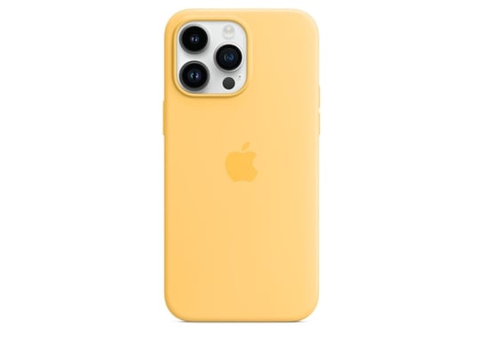 Apple, Etui na telefon, Iphone 14 Pro Max, silikonowe, żółte Apple