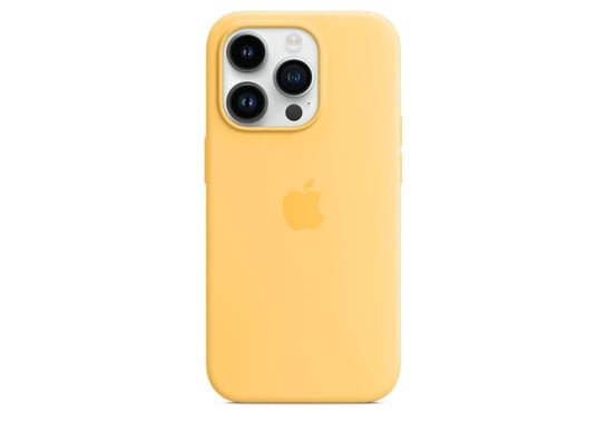 Apple, Etui na telefon, silikonowe, Iphone 14 Pro, żółte Apple