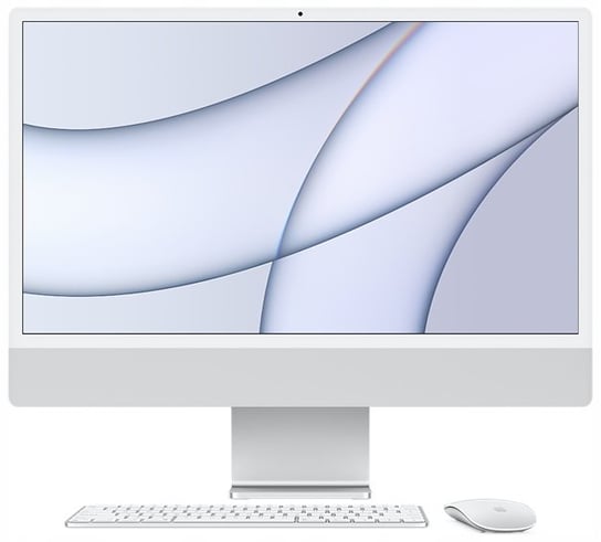 APPLE, iMac 24" 2021, 8GB RAM, 256GB, SSD, srebrny Apple