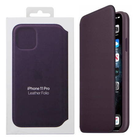 Apple iPhone 11 Pro etui skórzane Leather Folio MX072ZM/A - oberżyna (Aubergine) Apple