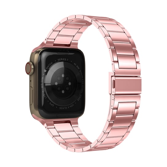 Apple Watch 41mm / 40mm / 38mm Pasek Stalowe ogniwa Różowy Avizar