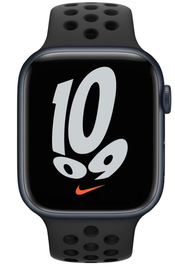 Apple Watch Nike Series 7 GPS + Cellular, 45mm Koperta z aluminium w kolorze północy z paskiem sportowym Nike w kolorze antracyt/czarny - Regular [H] Apple