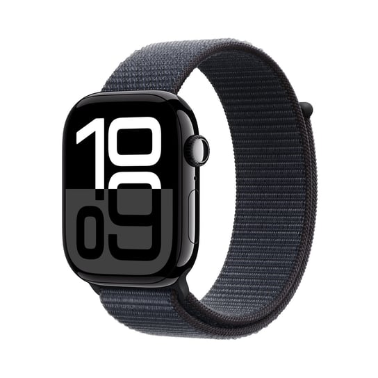 Apple Watch Series 10 GPS 42mm z aluminium w kolorze onyksu z opaską sportową w kolorze atramentowym Apple