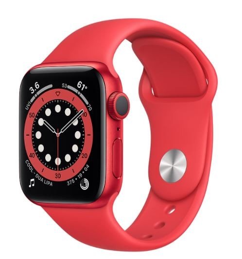 APPLE Watch Series 6 GPS, 40 mm, czerwony Apple