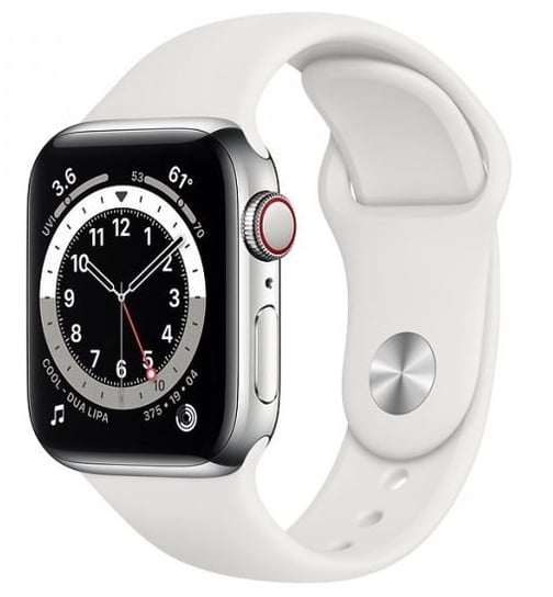 APPLE Watch Series 6 GPS + Cellular, 40 mm, srebrny Apple