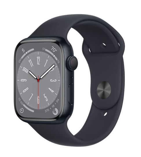 Apple Watch Series 8 GPS 45mm Midnight Aluminium Case with Midnight Sport Band - Regular Apple