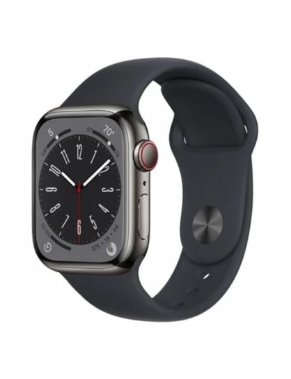 Apple Watch Series 8 GPS + Cellular 41mm Graphite Stainless Steel Case/Midnight Sport Band - Regular Apple