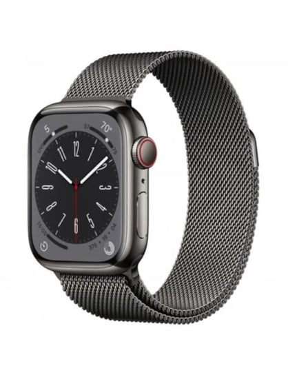 Apple Watch Series 8 GPS + Cellular 41mm Graphite Stainless Steel Case with Graphite Milanese Loop Apple