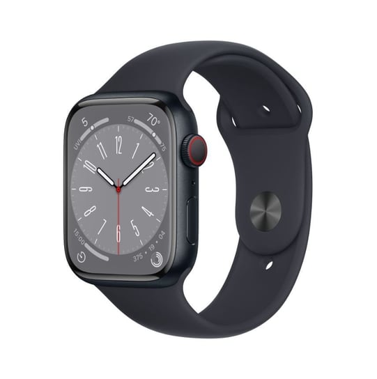 Apple Watch Series 8 GPS + Cellular 41mm Midnight Aluminium Case with Midnight Sport Band - Regular Apple