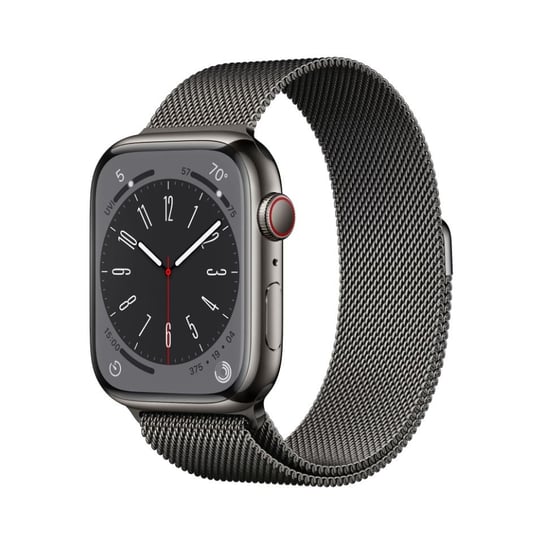 Apple Watch Series 8 GPS + Cellular 45mm Graphite Stainless Steel Case with Graphite Milanese Loop Apple