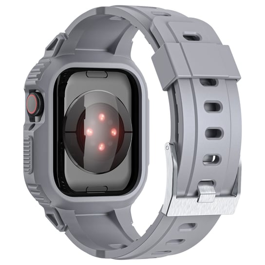 Apple Watch Ultra 49 mm Regulowany pasek z silikonową osłoną, szary Avizar