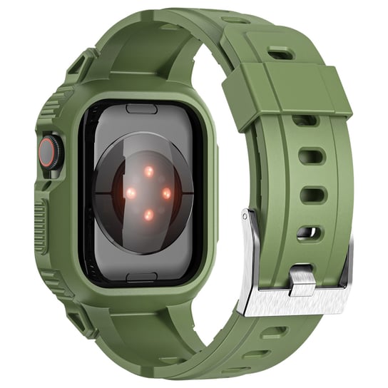 Apple Watch Ultra 49 mm Regulowany pasek z silikonową osłoną Zielony Avizar