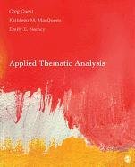 Applied Thematic Analysis Guest Greg S., Macqueen Kathleen M., Namey Emily E.