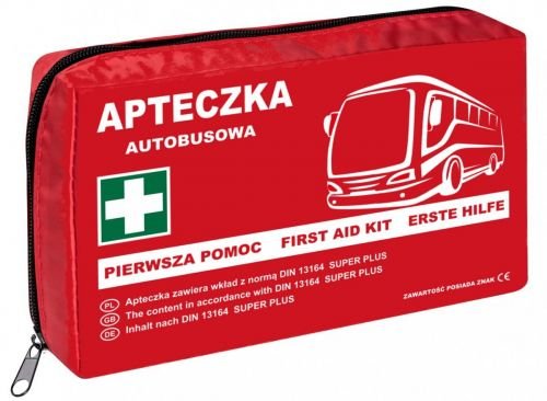 Apteczka autobusowa w nylonie DIN 13164 PLUS z wyposażeniem Polska Firma