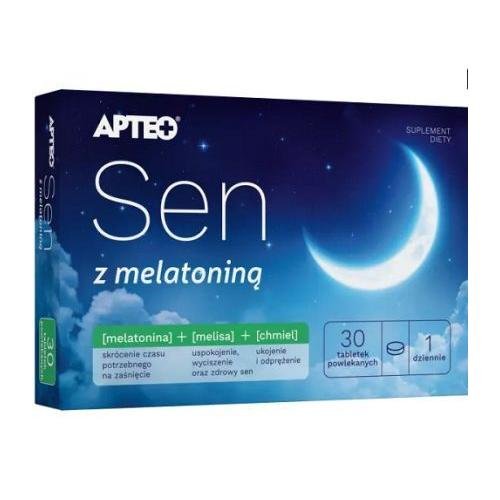 Apteo Plus, Sen Z Melatoniną, 30 Tabletek APTEO