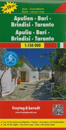 Apulia, Bari, Brindisi, Tarent. Mapa 1:150 000 Opracowanie zbiorowe