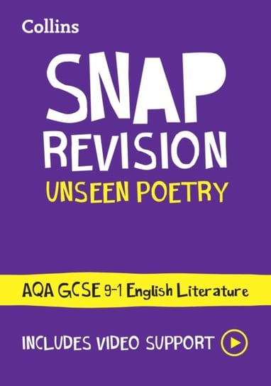 AQA Unseen Poetry Anthology Revision Guide: Ideal for Home Learning, 2023 and 2024 Exams Collins Gcse