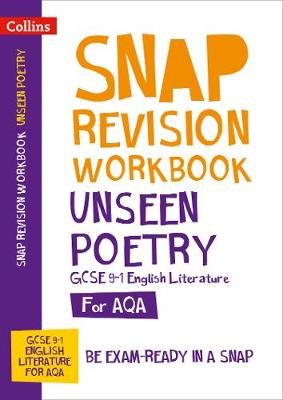 AQA Unseen Poetry Anthology Workbook: Ideal for Home Learning, 2022 and 2023 Exams Collins Gcse