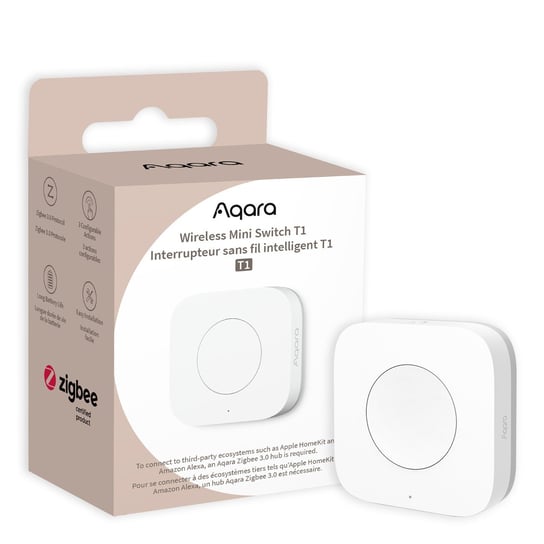 Aqara, Przełącznik bezprzewodowy Wireless Mini Switch T1, Biały Aqara