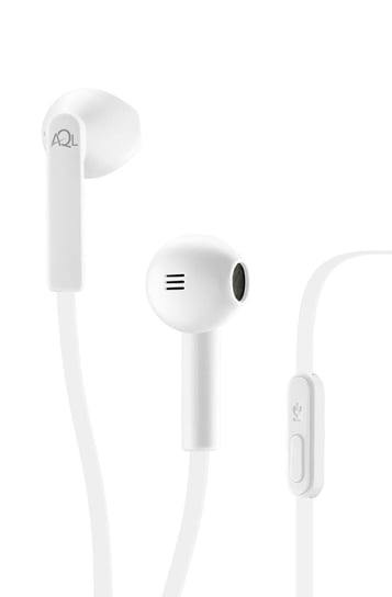 AQL Loud, douszne słuchawki przewodowe z mikrofonem, białe CELLULAR LINE