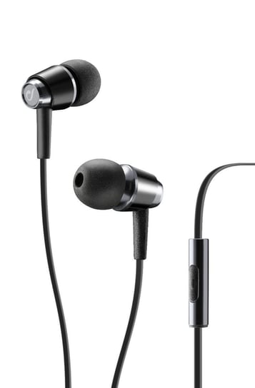AQL Pop, douszne słuchawki przewodowe z mikrofonem, czarne CELLULAR LINE