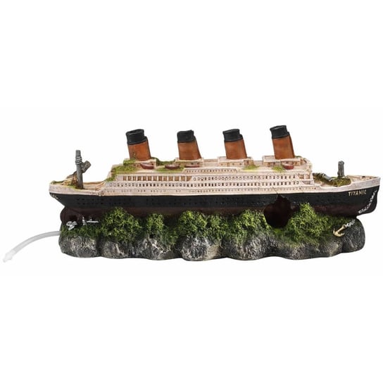 Aqua d'ella Wrak Titanic z kamieniem napowietrzającym, 39 x 11 x 17 cm Aqua d'ella