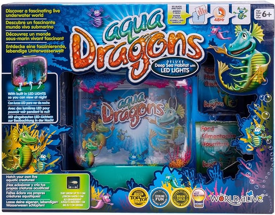 Aqua Dragons, zabawka edukacyjna 4003, żywe smoki, lampka led Aqua Dragons