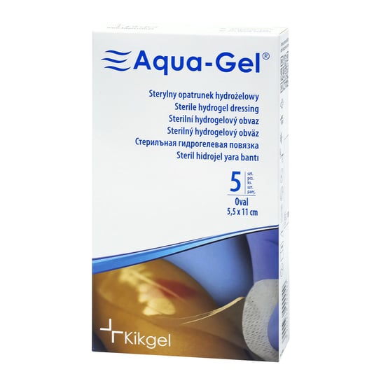 Aqua-Gel, Opatrunek  owal 5,5 x 11 cm, Wyrób medyczny Kikgel