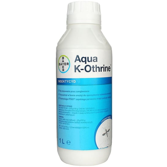 Aqua K-Othrine Nowoczesna Mgła O Długotrwałym Działaniu Na Muchy, Meszki, Komary, Karaczany, Prusaki 1 L Bayer