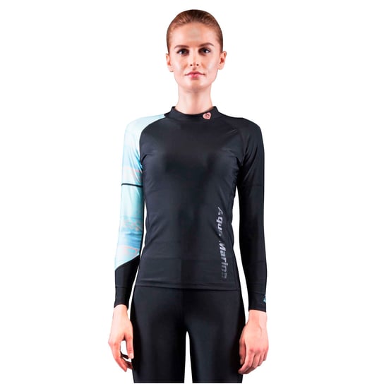 Aqua Marina, Damska koszulka rashguard do sportów wodnych Aqua Marina Illusion, czarny, rozmiar L Aqua Marina