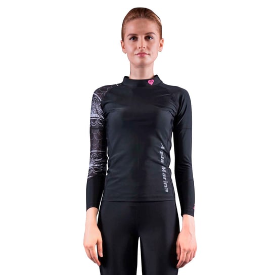 Aqua Marina, Damska koszulka rashguard do sportów wodnych Aqua Marina Illusion, czarny, rozmiar S Aqua Marina