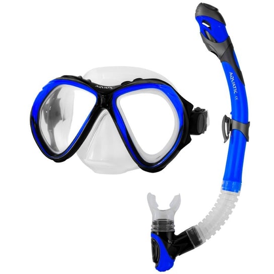 Aqua Speed, Zestaw do nurkowania Zona + Elba, czarno-niebieski Aqua-Speed