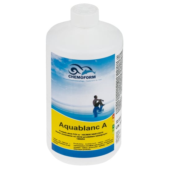 Aquablanc A 1L Płyn metoda tlenowa do basenu basen  dezynfekcji Chemoform