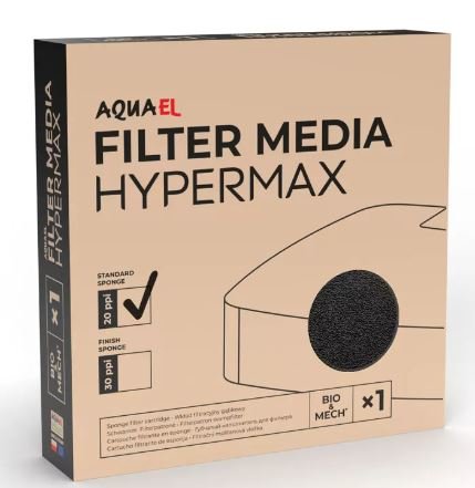 AQUAEL, Wkład Gąbkowy Hypermax Czarny Ppi 20, 124830 Aquael