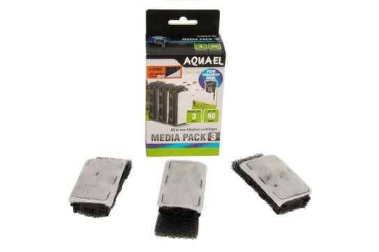 AQUAEL, Wkład Gąbkowy Versamax Fzn Mini Carbon 3Szt Aquael