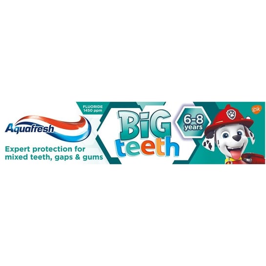 Aquafresh, Big Teeth pasta do zębów Psi Patrol 50ml GSK